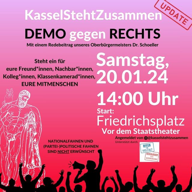 Kassel steht zusammen - Demo gegen Rechts