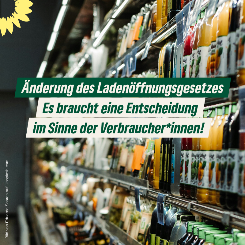 Änderung des Ladenöffnungsgesetzes