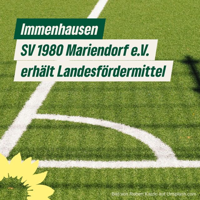 Immenhausen: SV 1980 Mariendorf e.V. erhält Landesfördermittel