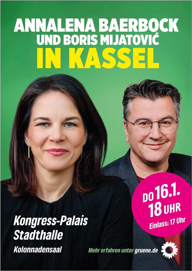 Annalena Baerbock und Boris Mijatović in Kassel