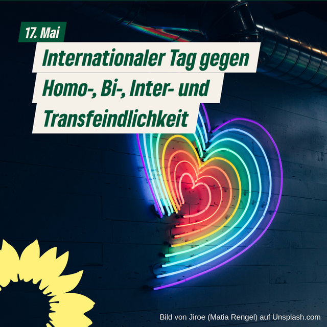 IDAHOBIT: Internationaler Tag gegen Homo-, Bi-, Inter- und Transfeindlichkeit