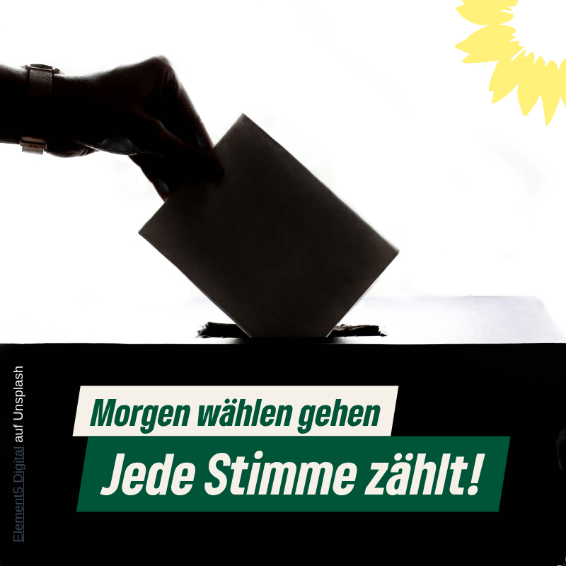 Morgen ist Bundestagswahl - jede Stimme zählt!