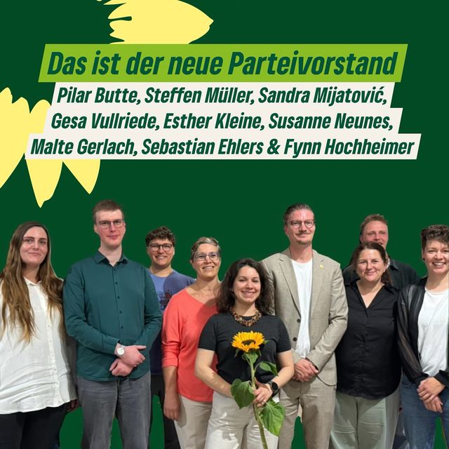 Glückwunsch an den neuen Parteivorstand der Grünen Kassel-Stadt