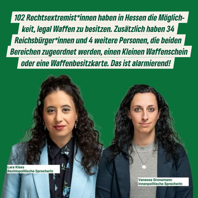 Über 100 Rechtsextremist*innen in Hessen dürfen legal Waffen besitzen!