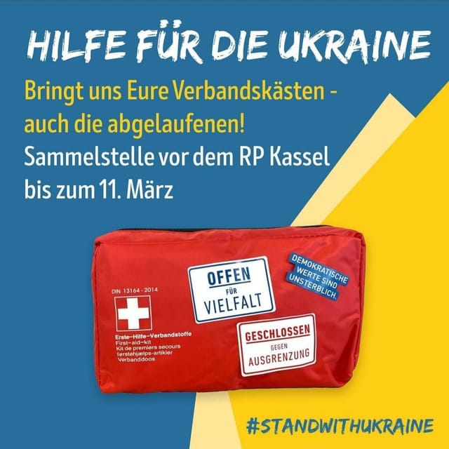 Verbandskästen für die Ukraine